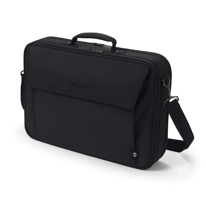 Dicota Eco Multi Plus Base 15-17.3 – Notebooktasche mit Schutzpolsterung und Dokumentenfach, schwarz