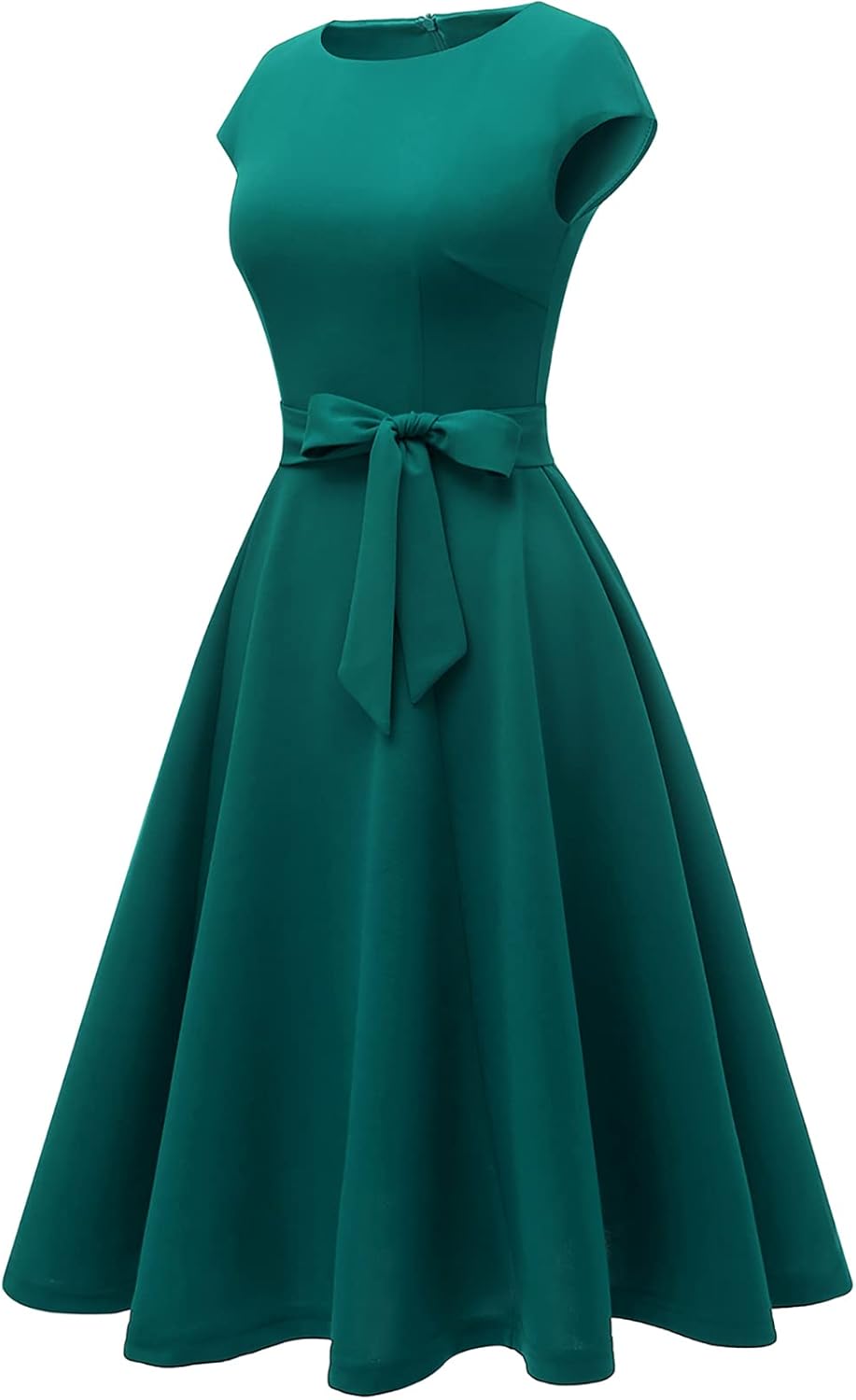 DRESSTELLS Cocktailkleid Damen Elegant Weihnachts 1950er Vintage A-Line Swing Knielang Festlich Wint