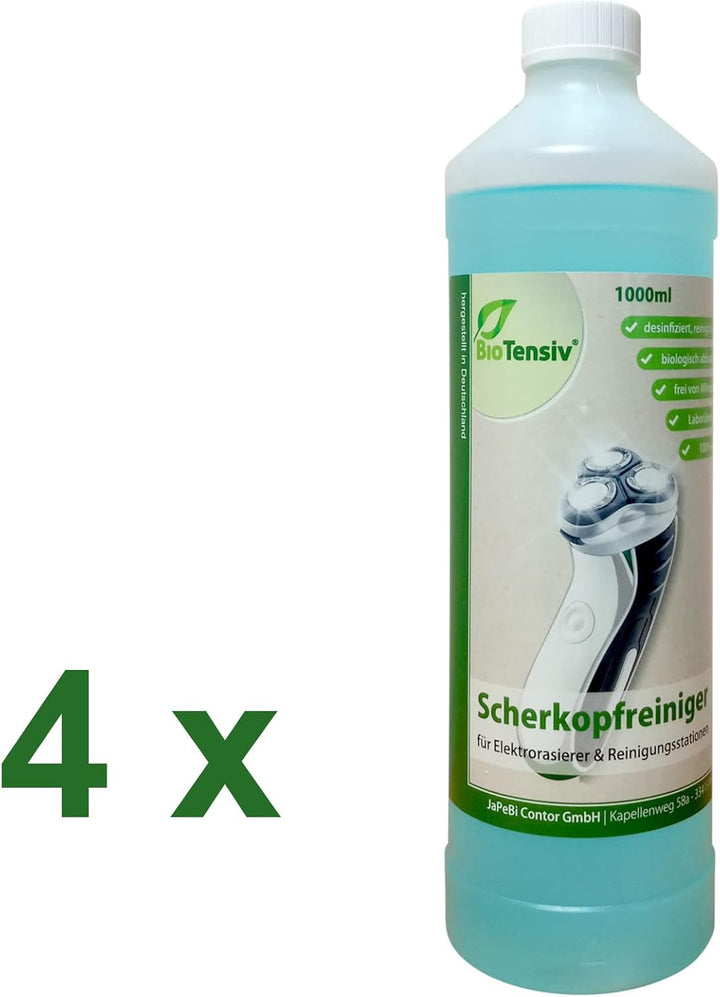 BioTensiv 4L Scherkopfreiniger Nachfüllflüssigkeit für Braun Reinigungs-Kartuschen CCR Series 3 5 7