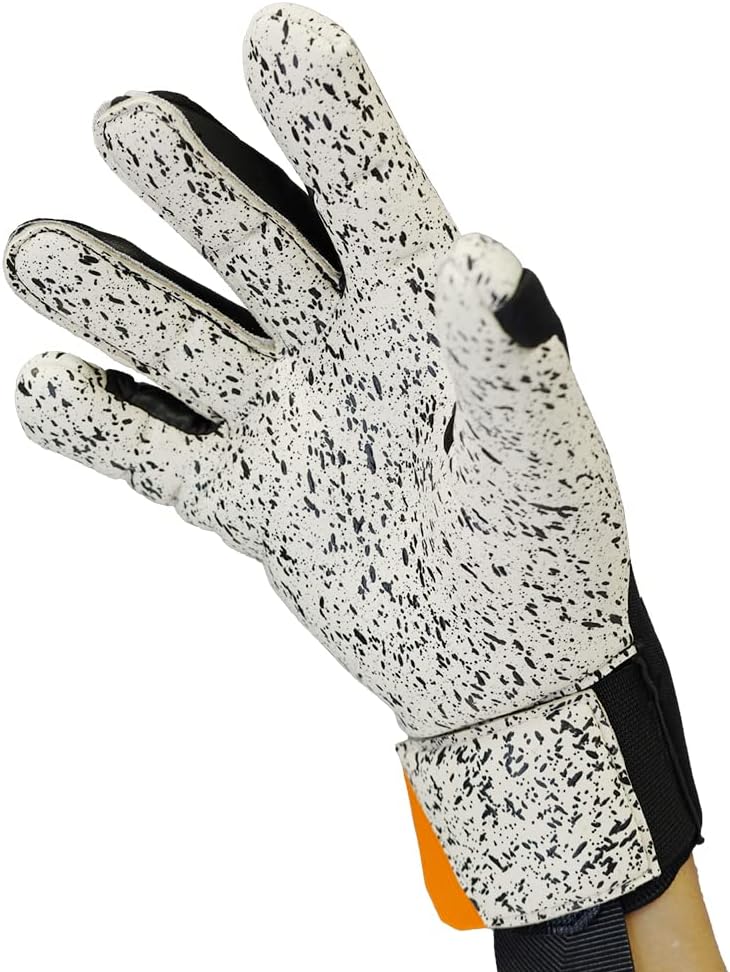 UHL Speed Contact Supergrip+ Torwarthandschuhe 42 Schwarz/Weiss/Neonorange (Multicolor), 42 Schwarz/