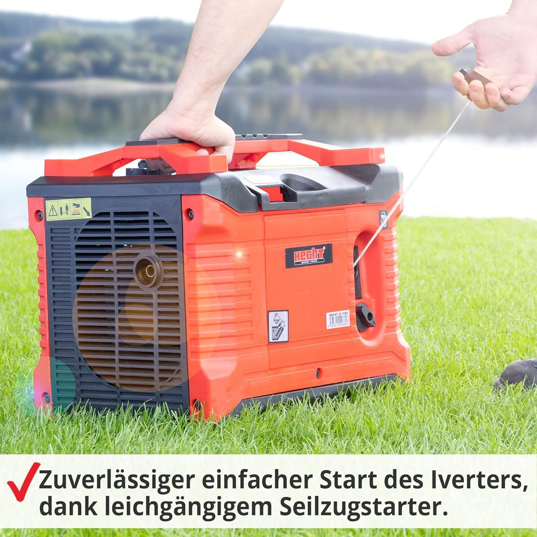 HECHT Inverter - Stromerzeuger Notstromaggregat – 4,5 Liter Benzin Tank – 5 Stunden Laufzeit – leise