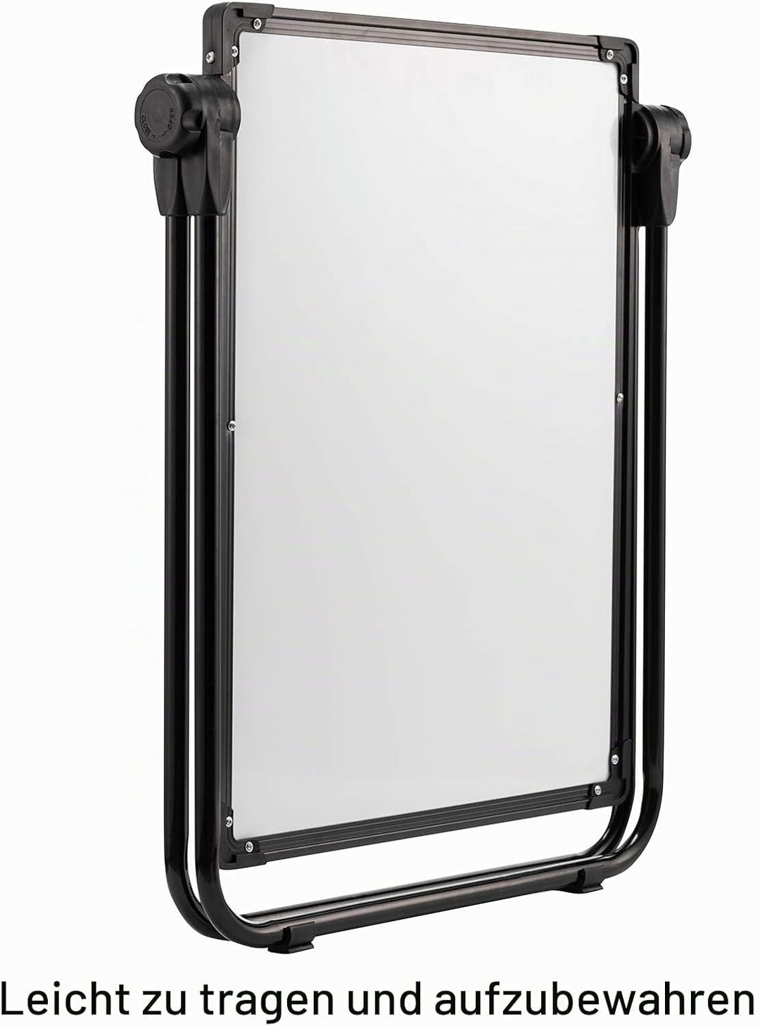 DOEWORKS Kinder Staffelei Magnetische Whiteboard U-Ständer, Doppelseitiges Whiteboard & Kreidetafel