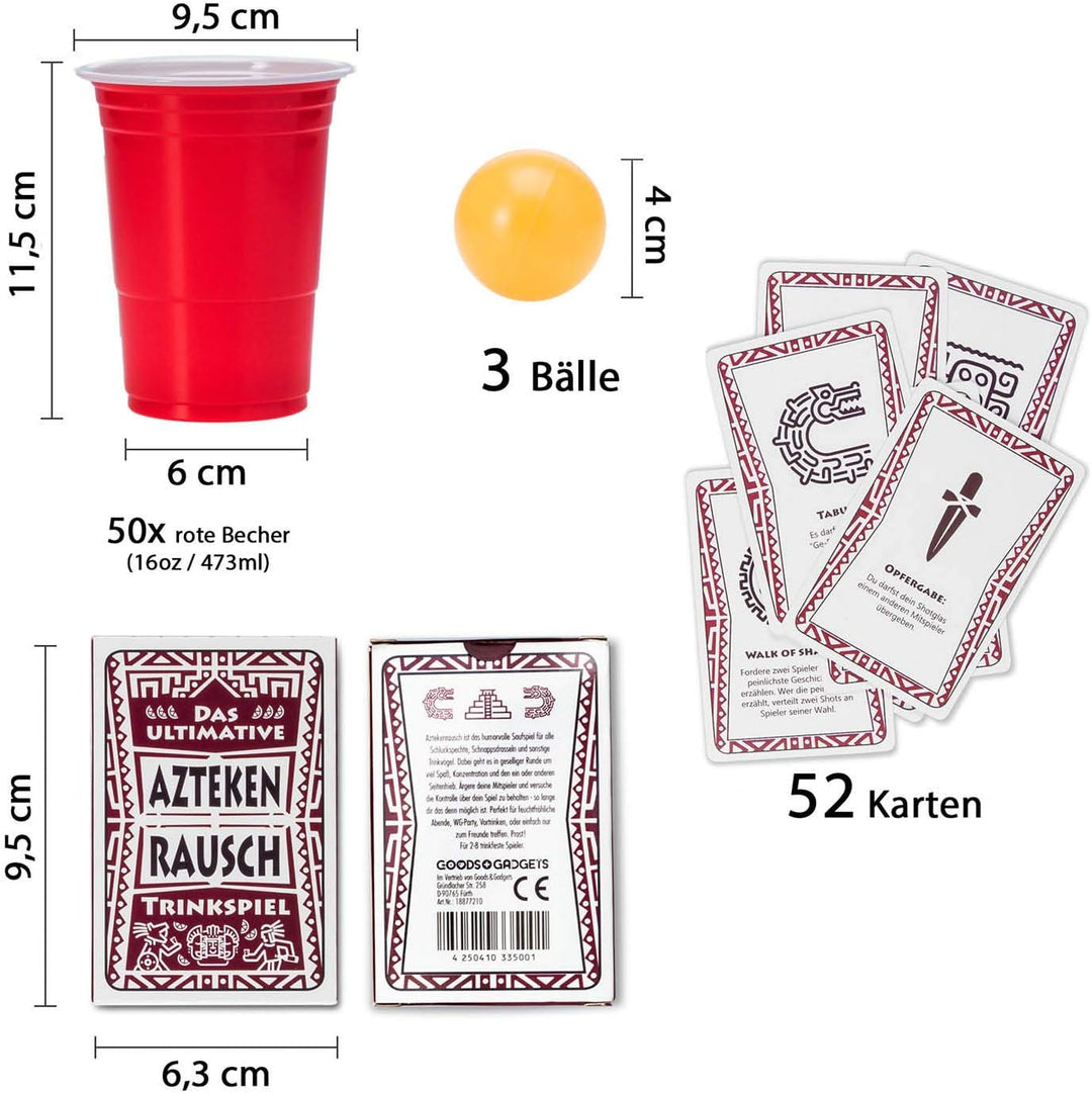 50 Stück Rote Partybecher; Wiederverwendbare Getränkebecher Red Cups Trinkbecher 16 oz Kunststoff Pa