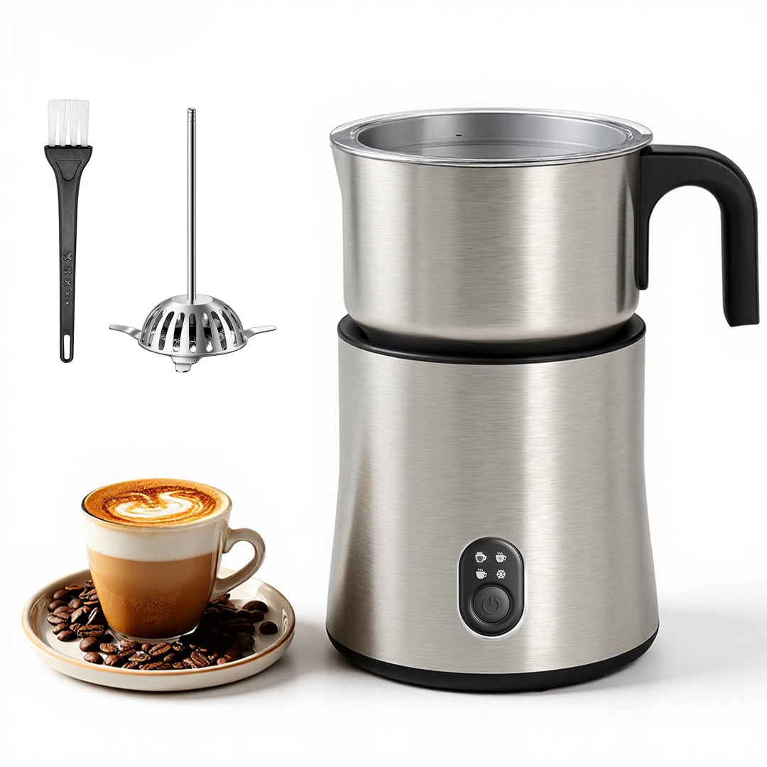 NAPASA 500ml Elektrisch Milchaufschäumer für Milchschaum &amp; Heisse Milch, 4-in-1 Elektrischer Milchsc