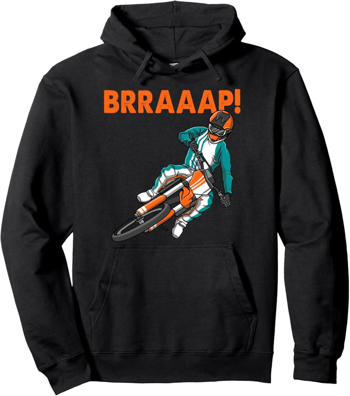 Brraaap Motocross Motorrad Dirtbike Offroad Biker Kinder Pullover Hoodie