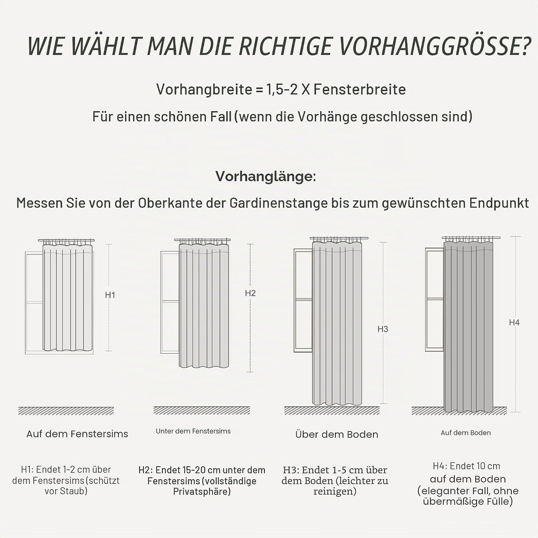 PONY DANCE Wohnzimmer Vorhänge mit Kräuselband für Schiene Raumteiler Vorhang 1er Set H 220 x B 300