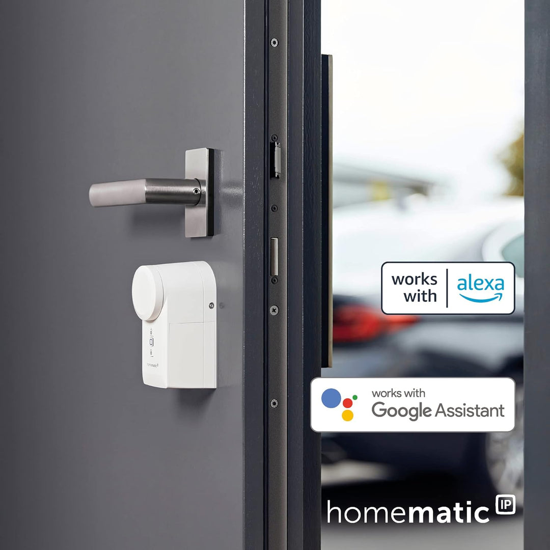 Homematic IP Smart Home Starter Set Zutritt, elektronisches Türschloss, Smart Lock nachrüstbar ohne