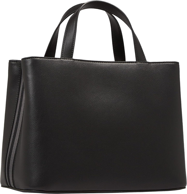 Tommy Hilfiger Damen Tasche Essential Satchel mit Reissverschluss Schwarz, Schwarz