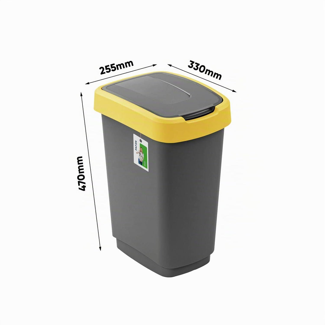 PAFEN 4x Mülleimer SET Mülltrennung 25L - 41 x 30 x 61,5cm - Abfallbehälter Mülltonne mit Spezialkla