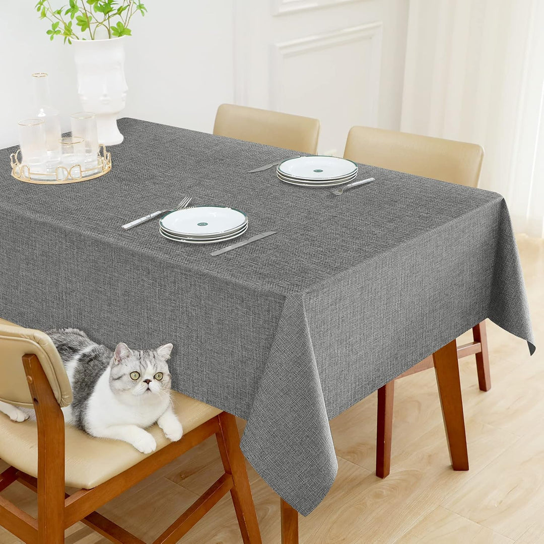 Tischdecke Outdoor Garten Tischdecken Wasserabweisend Lotuseffekt Tischdeko Abwaschbar Leinen Optik