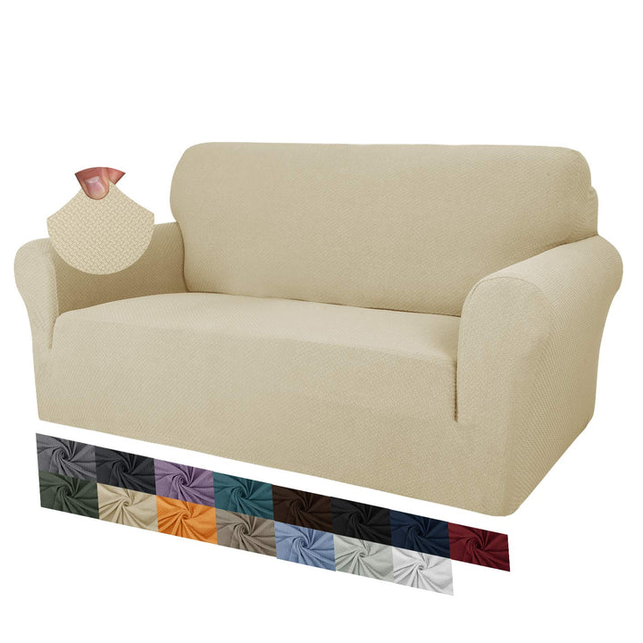 MAXIJIN Creative Jacquard Couchbezüge für 2-Sitzer, Super Stretch rutschfeste Liebessitz Sofabezug f