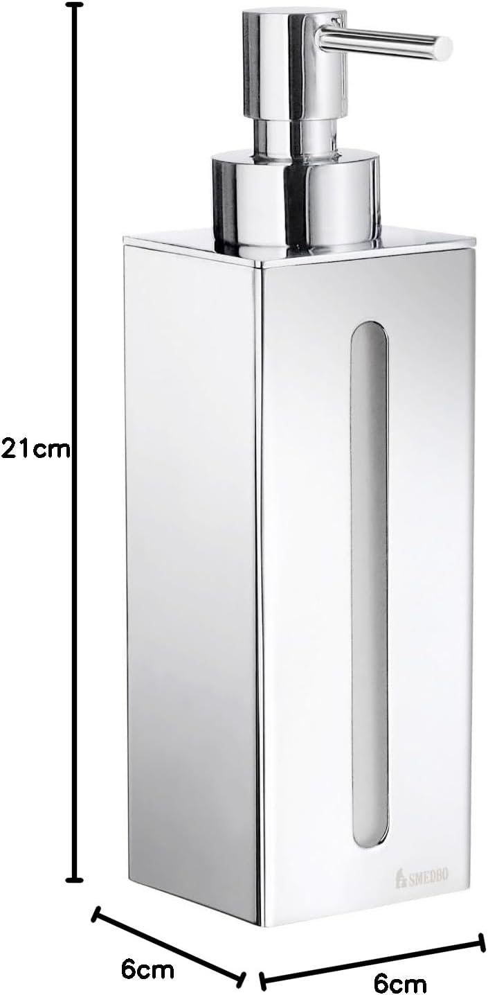 Smedbo Outline Seife und Lotion Spender, Silber