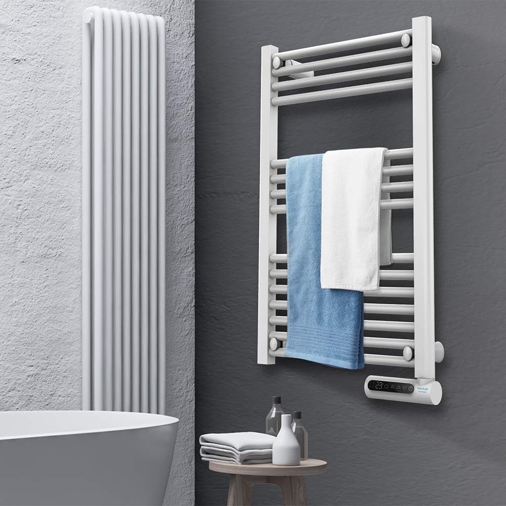Cecotec Elektrischer Badheizkörper Ready Warm 9100 Smart Towel White. 500 W, LED-Anzeige, Touch Cont
