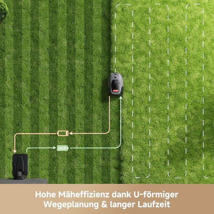 MOVA LiDAX Ultra 800 Mähroboter ohne Begrenzungskabel, Empf. 800 m², ohne RTK & automatische Kartene
