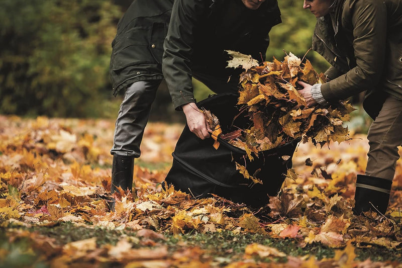 Fiskars Grosser PopUp-Gartensack mit Griffen, Platzsparend faltbar, Fassungsvermögen: 219 L, Höhe: 7