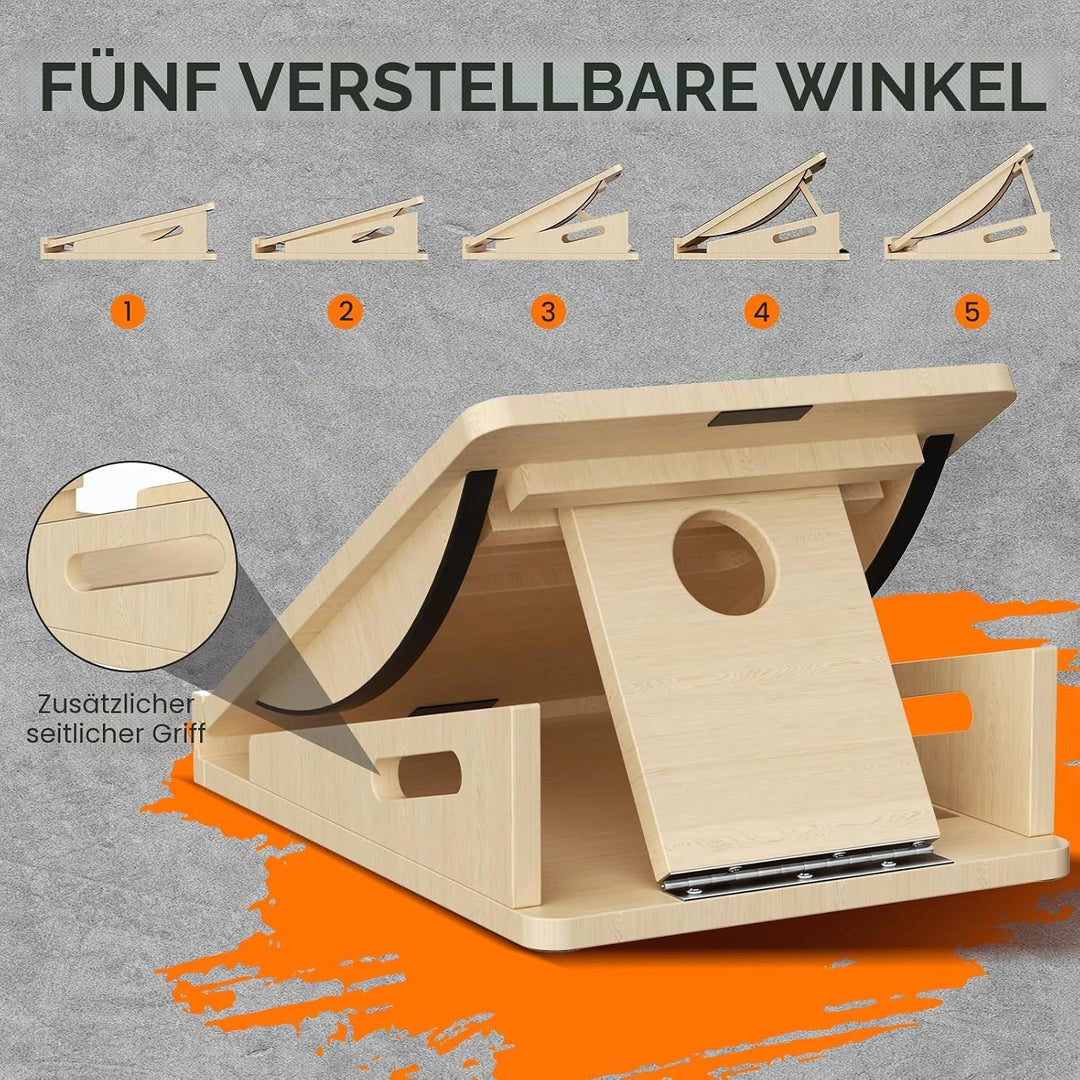 2-in-1 Schrägbrett aus Holz für Wadendehnung und Gleichgewicht, Balance-Board verstellbare Knöchel-S