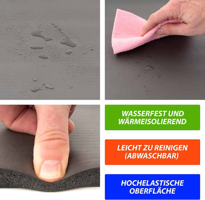 Yogamatte - 190x60x1,5 cm oder 190x100x1,5 cm, mit Tragegurt, Phthalatfrei, Rutschfest, Farbwahl - G