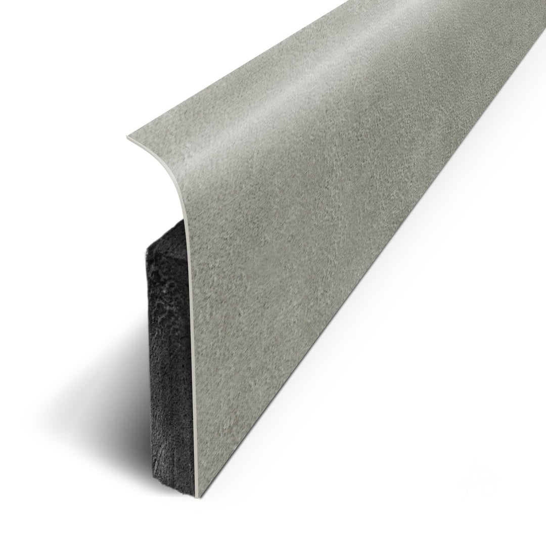 Sockelleisten, selbstklebend mit 3M-Klebeband, 120 x 70 cm, 5 Stück, silber, D180527D Beton (silberf