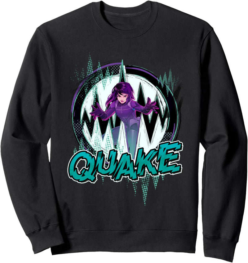 Marvel Rising Secret Warriors Quake Action Pose Logo Sweatshirt