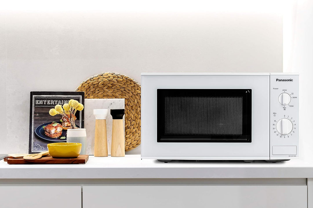Panasonic NN-E201WMEPG Solo Mikrowelle (800 Watt, 20 Liter) weiss Weiss Ohne
