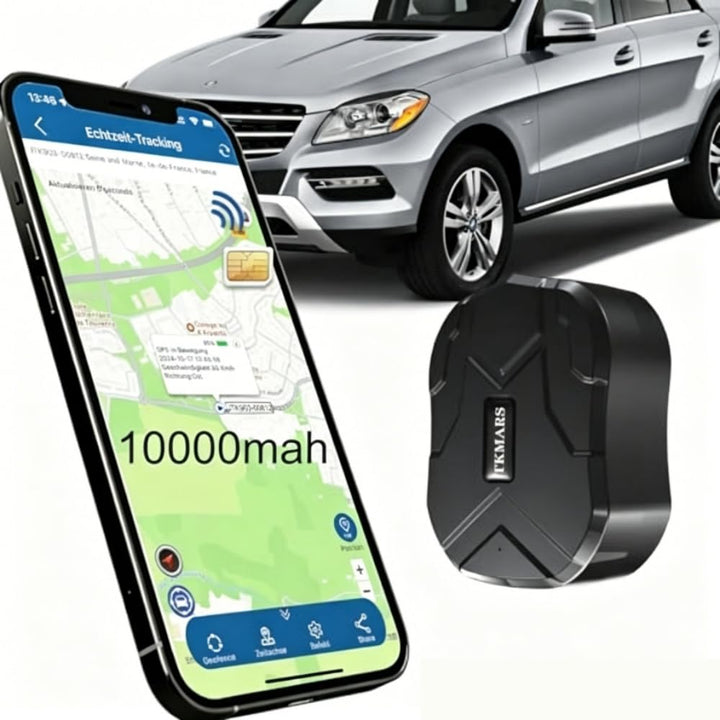 TKMARS Auto GPS Tracker GPS für Auto 160 Tage Standby-Zeit, Starker Magnetismus, Wasserdicht, mit Ko