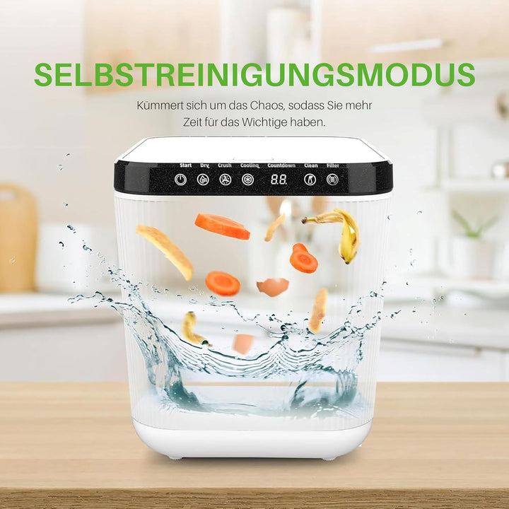 Nutrichef Elektrischer Komposter, 3L- Biomülleimer Küche, Komposteimer- Für Organisches Material & L