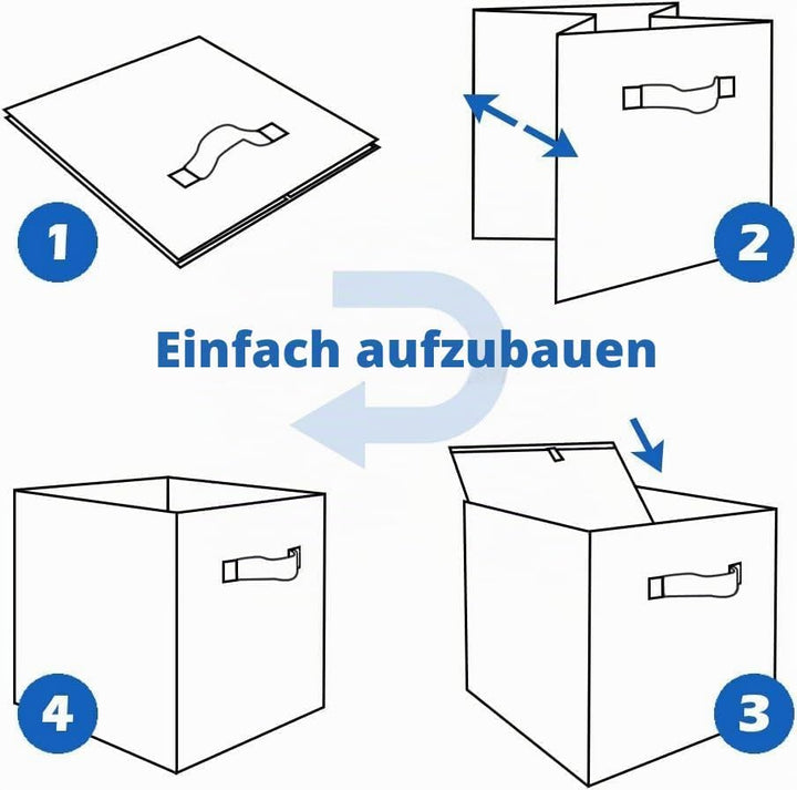 powerking Aufbewahrungsbehälter, 6-Pack faltbare Stoff-Aufbewahrungswürfel und Stoff-Speicher-Organi