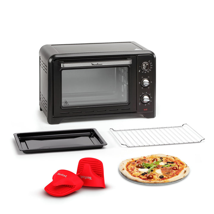 Moulinex Standbackofen 33 l, Umluft, Spitzenkonvektion, 6 Kochmodi, regelbarer Thermostat bis 240 °C