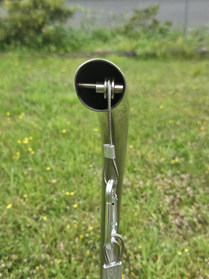 HeRo24 Schwenkgril/Grillgalgen Edelstahl T210 mit 60 cm Edelstahl Grillrost – Grillgalgen mit Erdspi