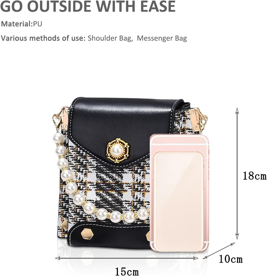 NICOLE & DORIS Süsse Handtaschen Damen Handytaschen Klein Umhängetasche PU Leder Mini Schultertasche