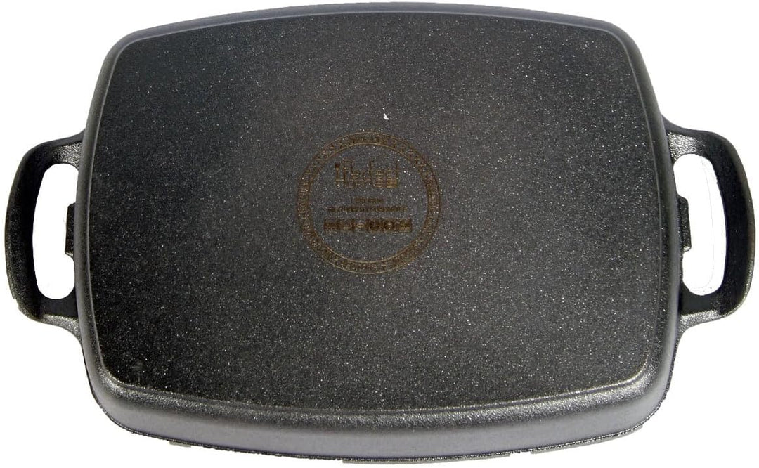 Ungarischer Bräter aus Gusseisen, 7,5 kg, 45 x 27 x 9 cm, 7056 cm³, Schwarz, Ohne Deckel, Geeignet f