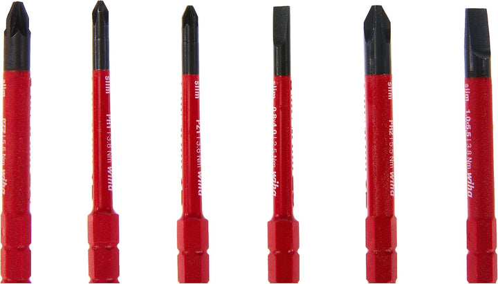 Wiha Bit Set slimBit electric gemischt mit slimBit Halter 7-tlg. (36079)