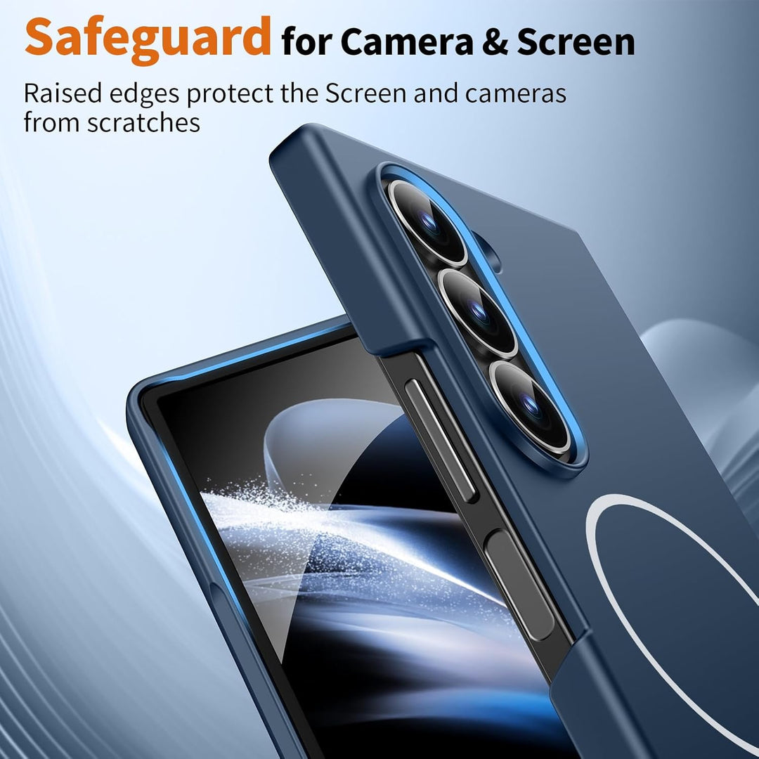 für Samsung Galaxy Z Fold 7 Hülle [Kompatibel mit MagSafe] mit Displayschutzfolie, Hart PC Ultra Dün