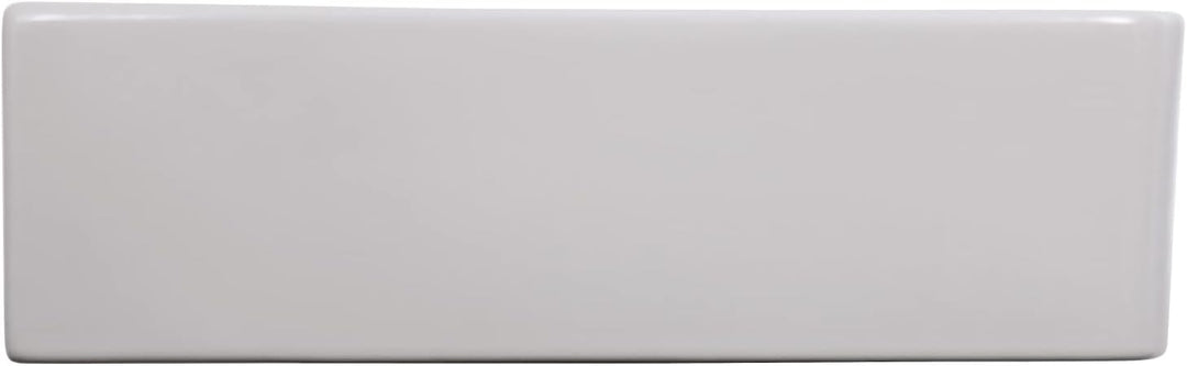 'aquaSu® Moderner Waschtisch Riga 51 cm | Eckiges Design-Waschbecken mit Überlauf und Hahnloch | Hän