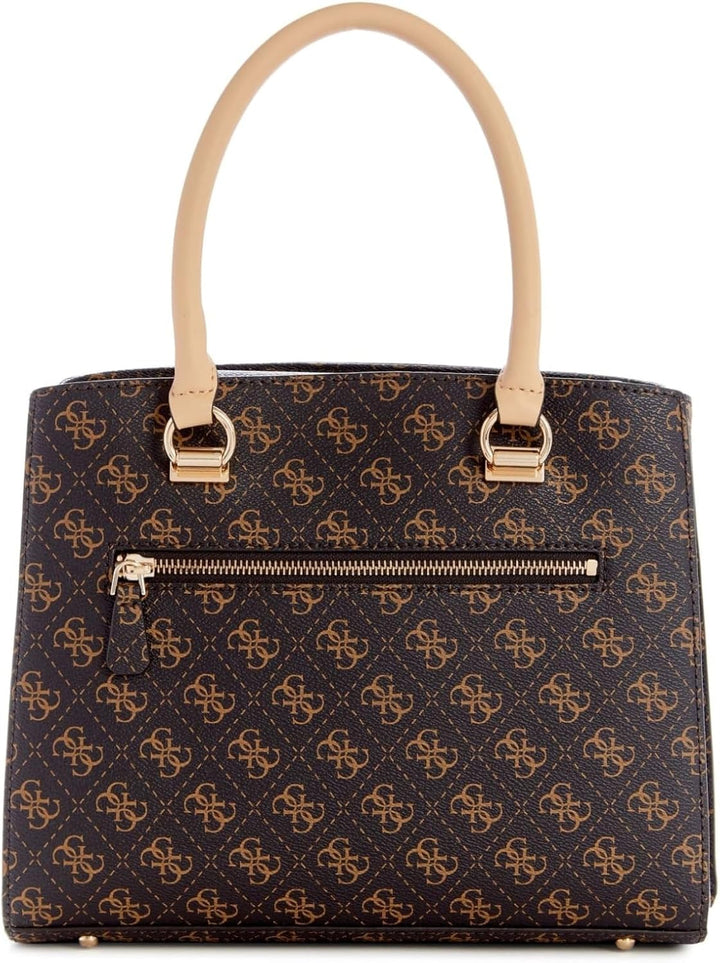 GUESS Damen Noelle Bag Braunes Logo, Braunes Logo