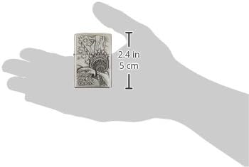 Zippo Adlerfeuerzeuge Adlerflagge aus Gebürstetem Chrom, Adlerflagge aus Geb&#xFC;rstetem Chrom