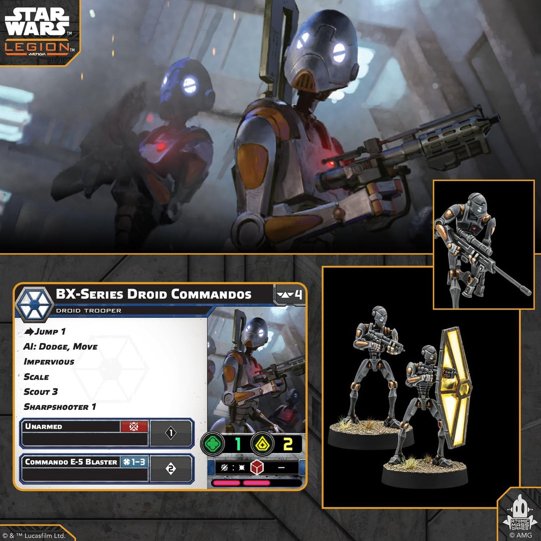 Asmodee, Star Wars: Legion – BX-Series Droid Commandos (Droidenkommandos der BX-Serie), DE-Version,