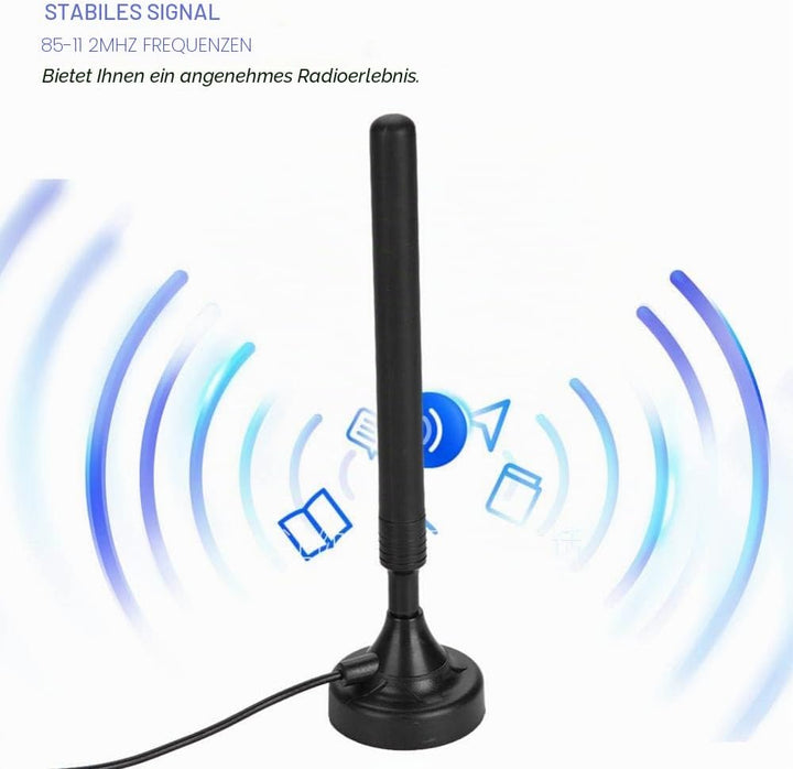 UKW-Radioantenne mit hoher Verstärkung für Haushalt 25dB Hohe Empfindlichkeit USB-FM-Antenne für nie