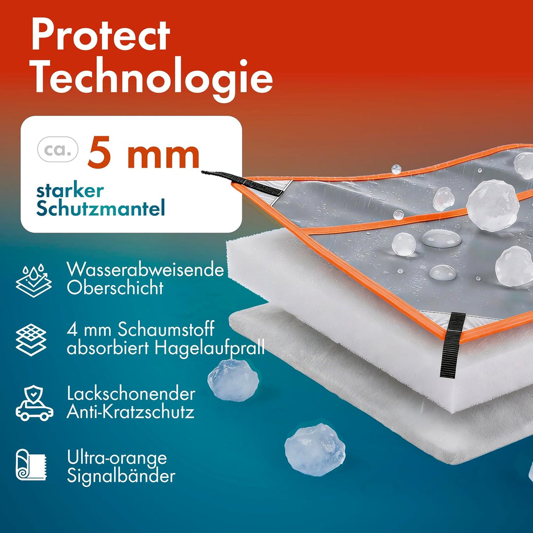 WALSER Hagelschutz Abdeckplane Wohnmobil/Wohnwagen, Hagel-Wohnmobilabdeckung Perma Protect, Hagelsch