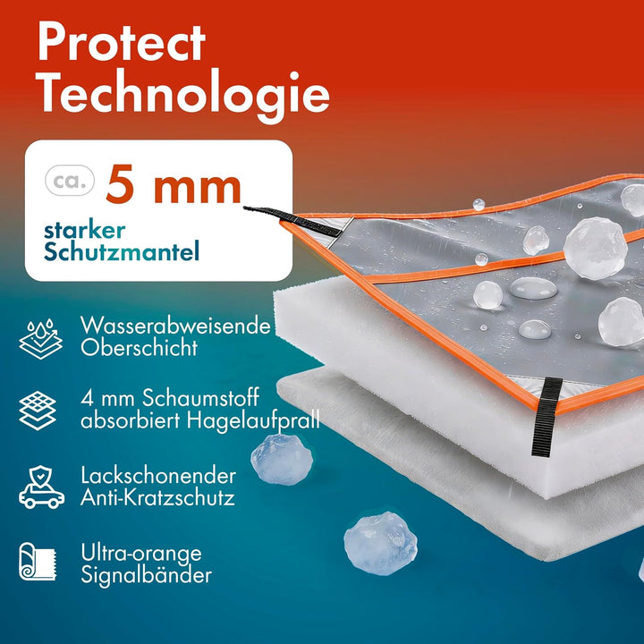 WALSER Hagelschutz Abdeckplane Wohnmobil/Wohnwagen, Hagel-Wohnmobilabdeckung Perma Protect, Hagelsch