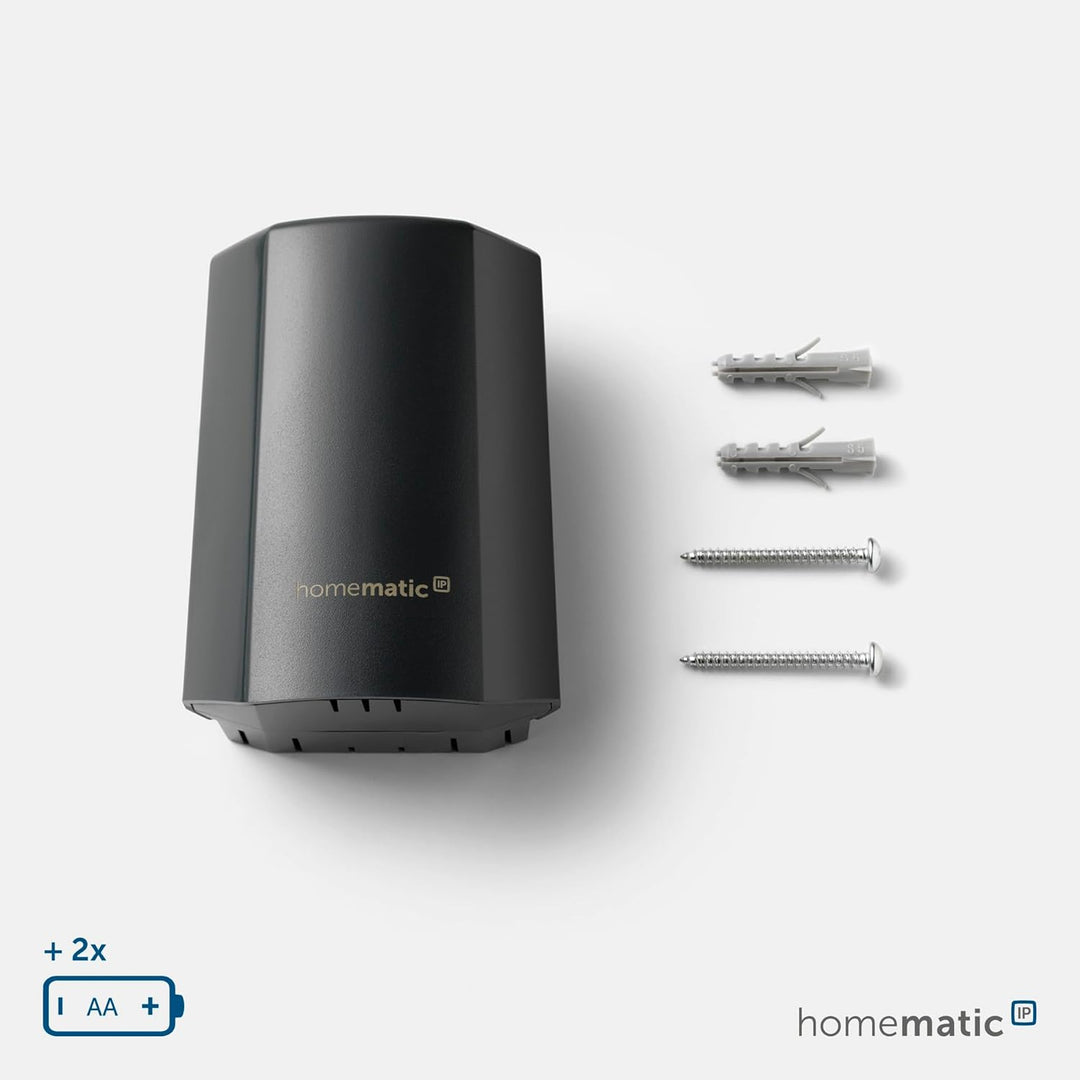 Homematic IP Smart Home Temperatur- und Luftfeuchtigkeitssensor – aussen, anthrazit, Zubehör für Ihr