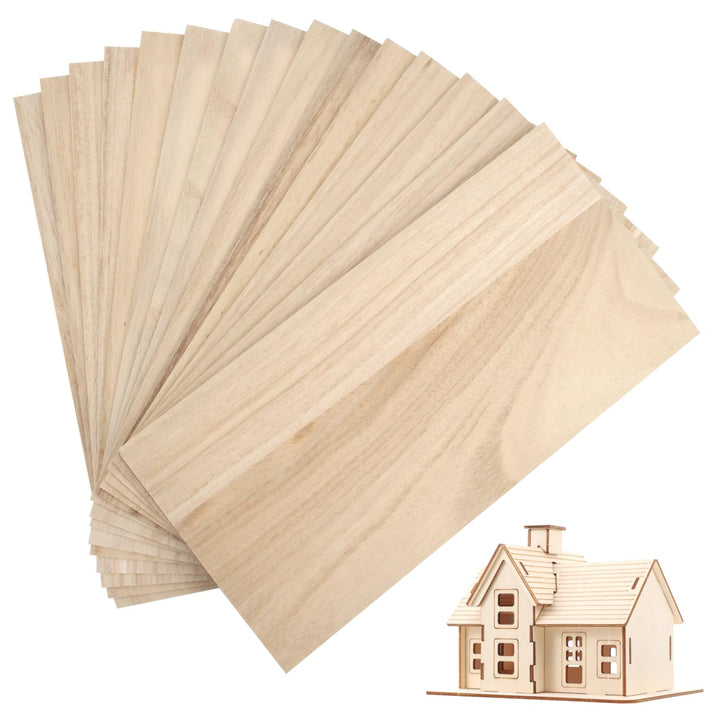 15 Stück Holzmusterbretter, 200 * 100 * 1 mm Unverarbeitet Balsaholz Sperrholzplatte für DIY-Basteln