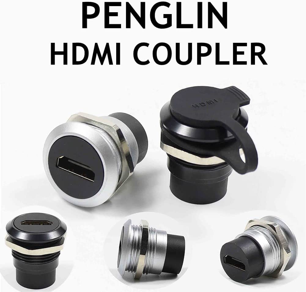 PENGLIN 2 STÜCK HDMI-Kabel Einbaubuchse, Weiblich auf Weiblich 4K-Adapter, HDMI-Durchgangsdose 4K 30