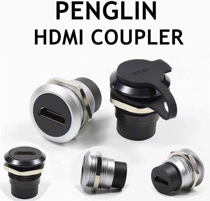 PENGLIN 2 STÜCK HDMI-Kabel Einbaubuchse, Weiblich auf Weiblich 4K-Adapter, HDMI-Durchgangsdose 4K 30