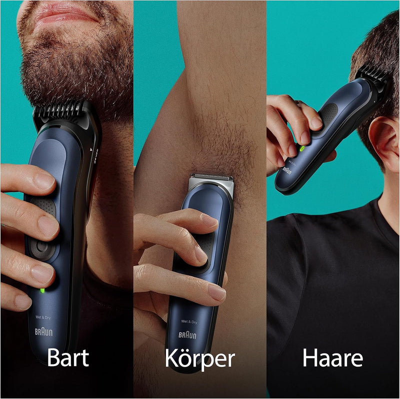 Braun All-In-One Bartpflege Bodygroomer Set, 10-in-1 Barttrimmer, Trimmer/Haarschneider Herren, Haar