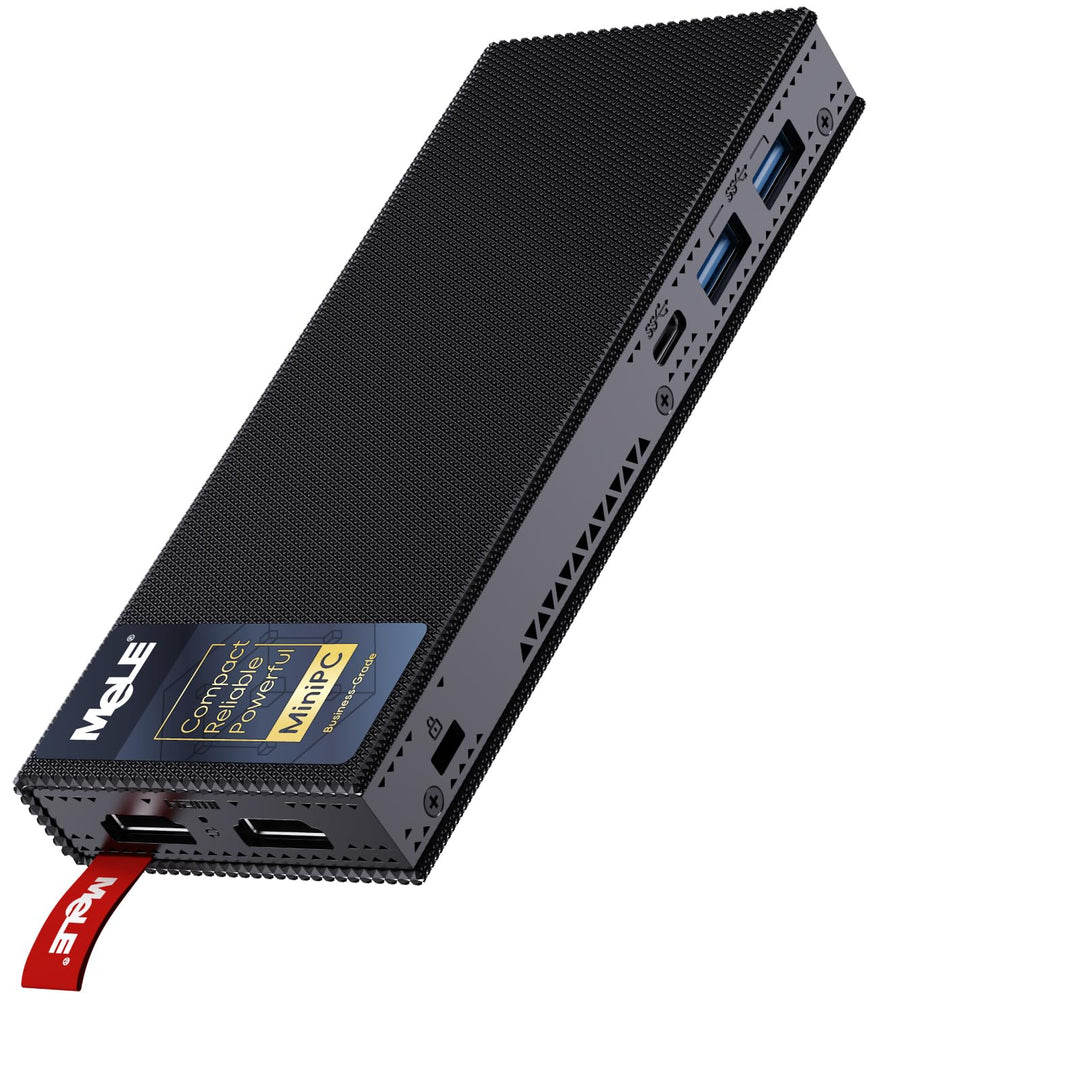 MeLE PCG02 Pro Lüfterloser Mini-PC Stick, Reddot Gewinner 2024, N100 8GB 128GB, Dual HDMI2.0, 4k 60H
