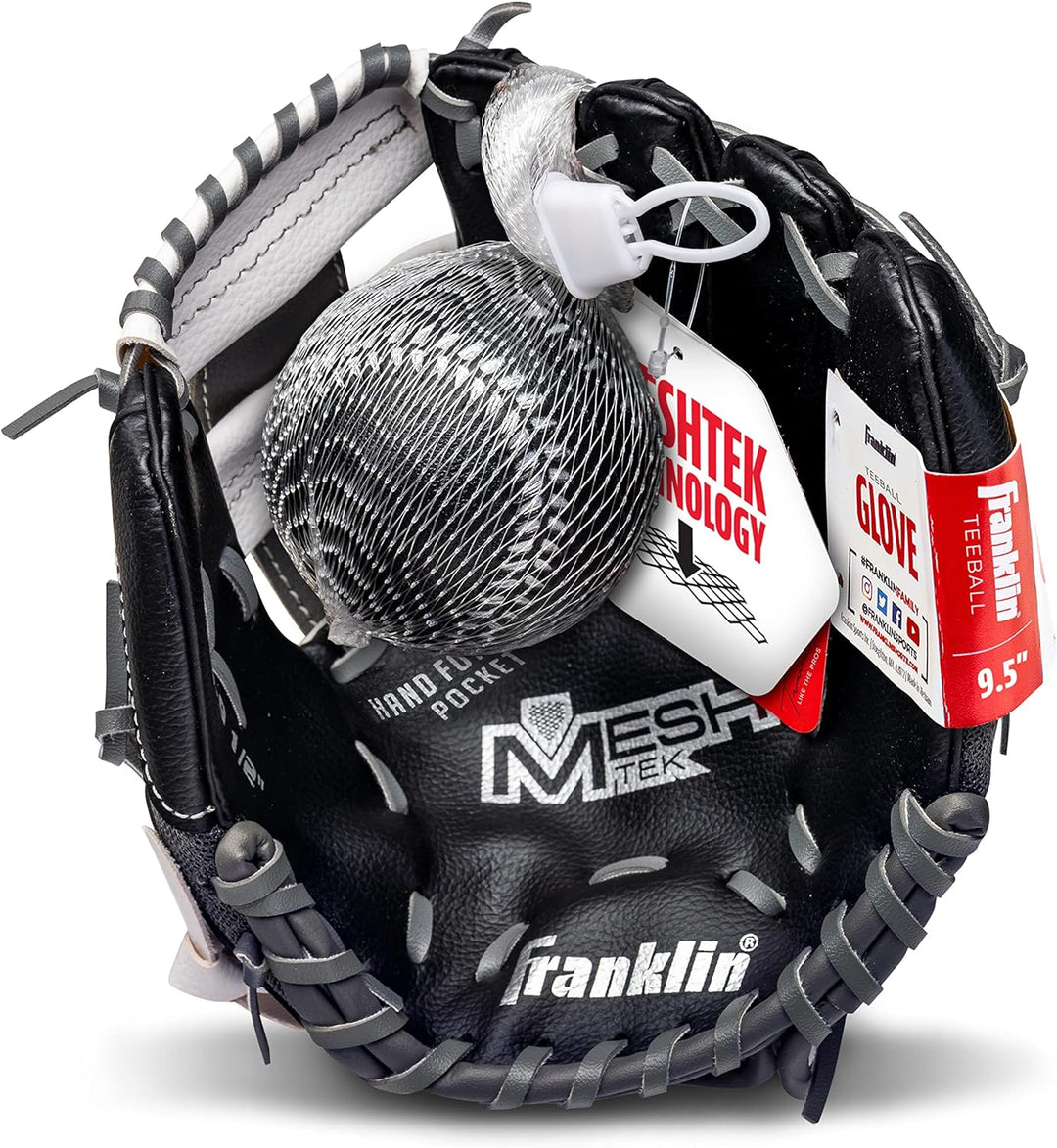 Franklin Sports Teeball Recreational Series Fielding Handschuh mit Baseball, 24,1 cm Überwurf für di