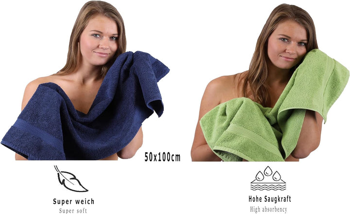 Betz 10-TLG. Handtuch-Set Premium 100% Baumwolle 2 Duschtücher 4 Handtücher 2 Gästetücher 2 Waschhan