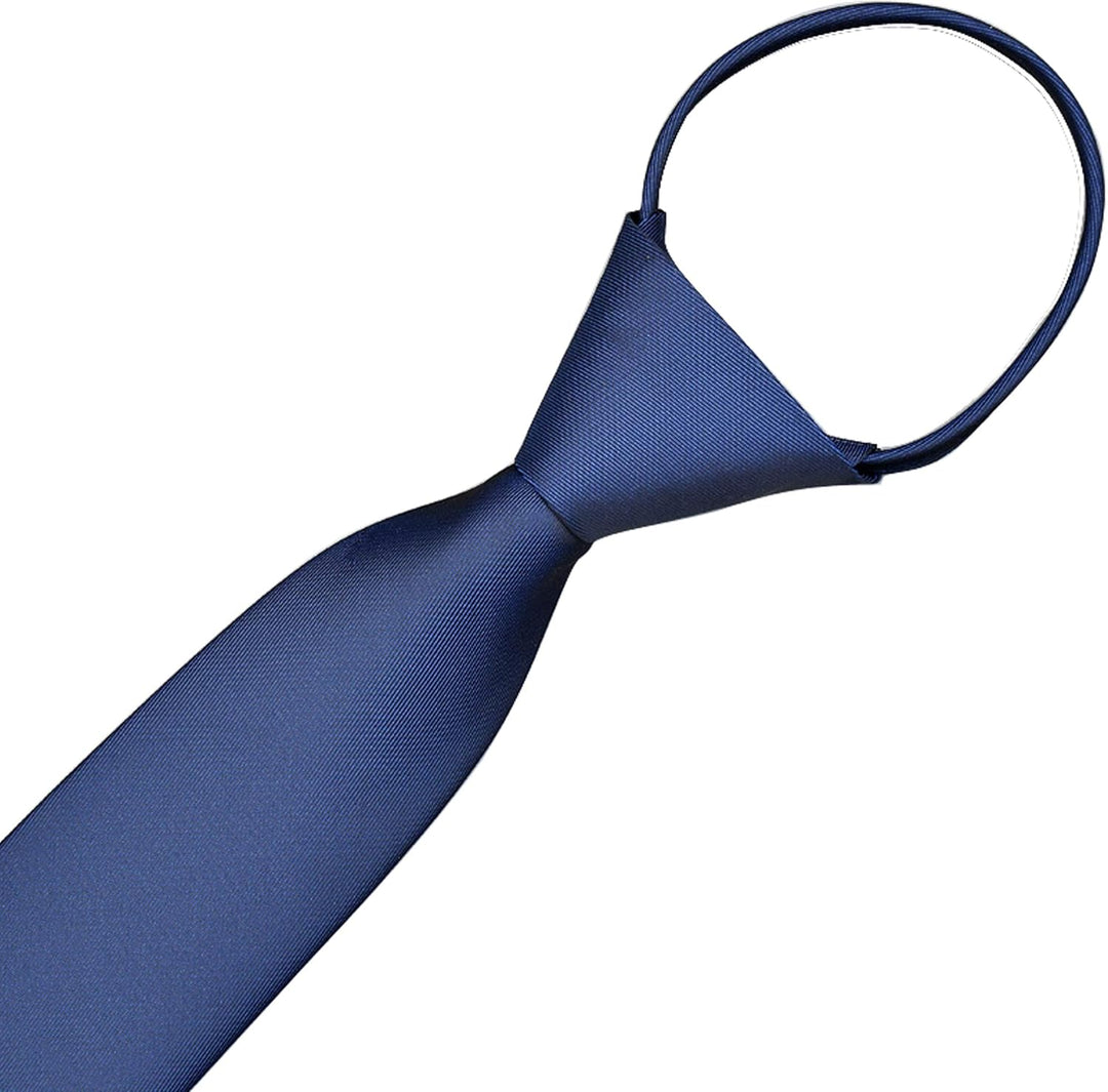 WANYING Herren 6cm Schmalen Krawatte Vorgebunden mit Reissverschluss Casual Business Länge 48/54cm L