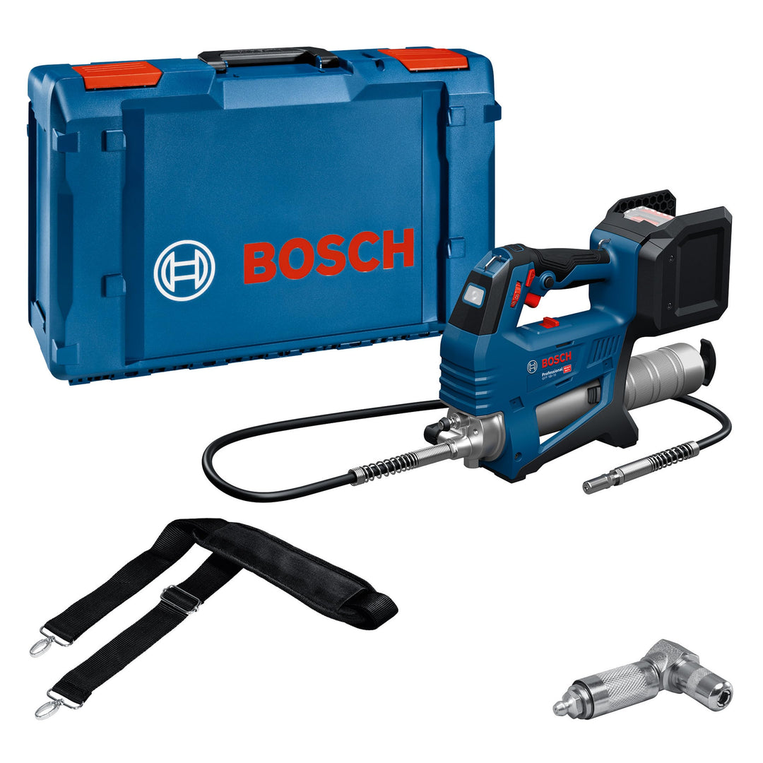Bosch Professional 18V System Akku-Fettpresse GFP 18V-10 (max. Betriebsdruck 10.000 psi, max. Durchf